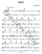 Stay piano sheet music cover